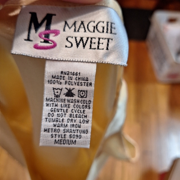 3 Piece Vintage Set Maggie Sweet Petite Medium Fancy Evening Silk Look Asian - Picture 6 of 8